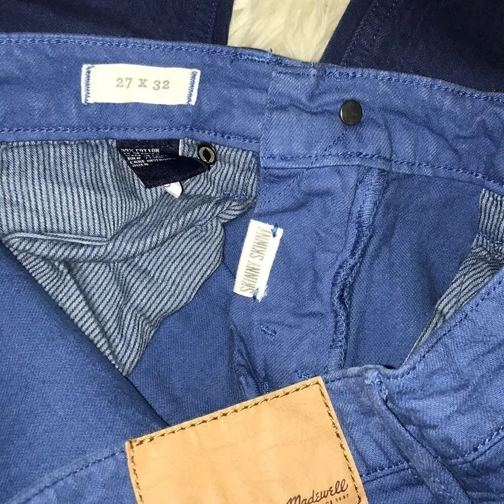 Madewell Skinny Skinny Blue Ombré Denim Jeans